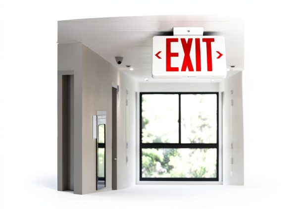 Red Exit Sign GZRUIYANG LED Emergency Light with Battery Backup 1 Pack-5