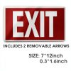 EXIT Signs Glow In Dark 3 Pack 12x7 Red White Vinyl by SMASMILE-1