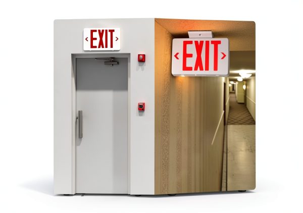 Red Exit Sign GZRUIYANG LED Emergency Light with Battery Backup 1 Pack-3
